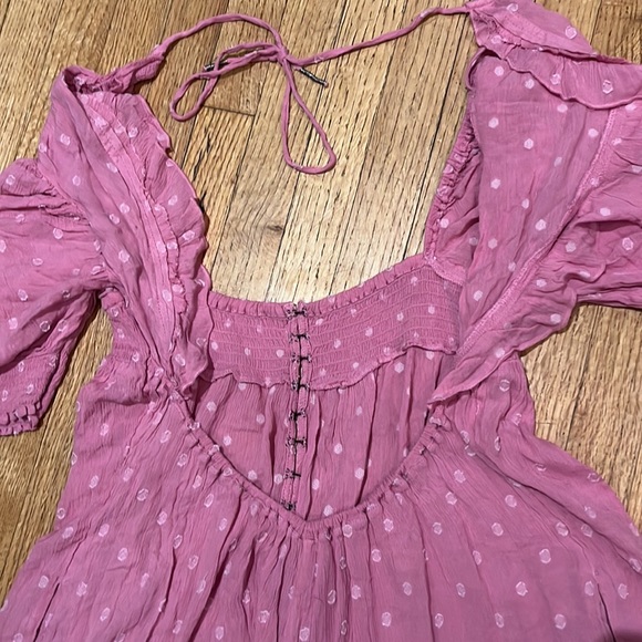 Free People Pink Frosting Wide Leg Jumpsuit S - Picture 6 of 16